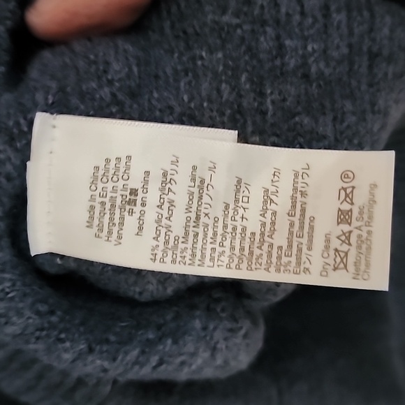 NWT J. Crew Large Half Zip Sweater Blue Gray Great Gift! - Picture 5 of 7